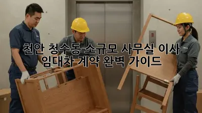 천안 청수동 소규모 사무실 이사, 임대차 계약 완벽 가이드!
