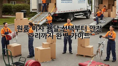 원룸 이사, 용달 선택부터 안전 관리까지 완벽 가이드!